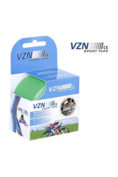 VZN Sport Tape Yeşil Renk Kinezyo Sporcu Bandı Ağrı Bandı 5 Metre X 5 Cm
