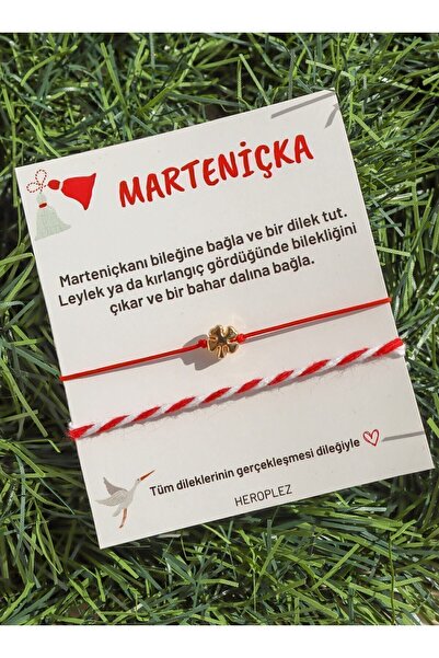 H Heroplez Marteniçka Kırmızı Beyaz Ip Şans Ipi Mart Ipi