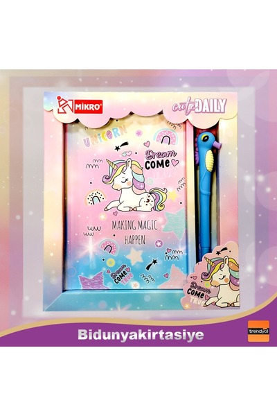 Mikro Подарунковий концептуальний набір зошита та ручки 124578tyc unicorn