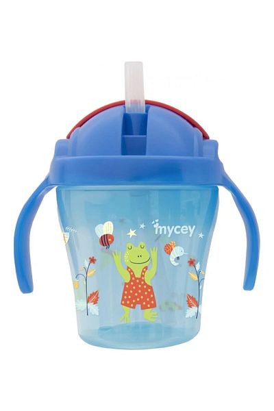 mycey Glass with Straw for Men 200 ml