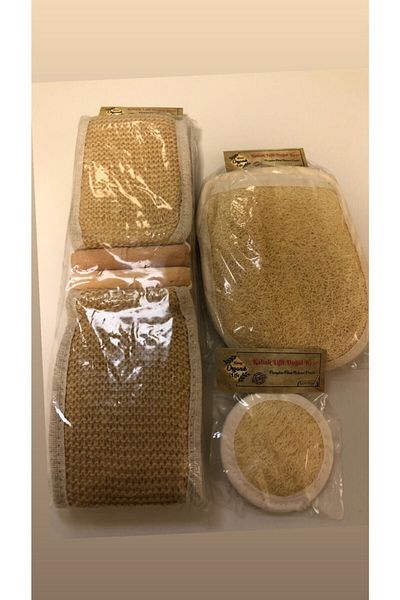 HATAY ORGANİK LİFE Natural Pumpkin Fiber Set of 3 Back Body Face