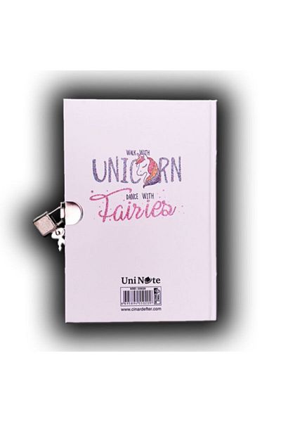 ÇINAR DEFTER Unicorn Rainbow Çınar Uni Locked Diary and Commemorative Book