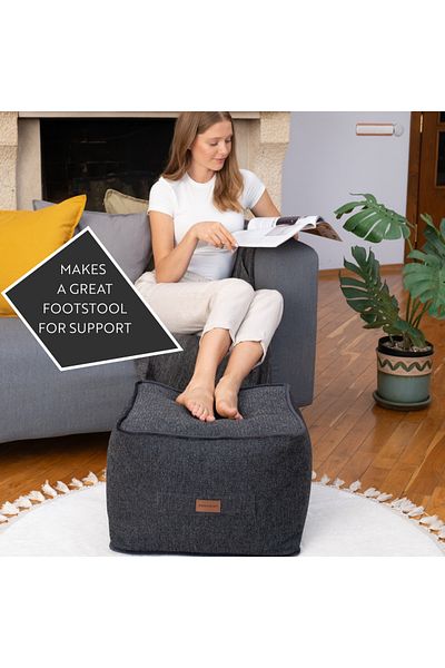 dekorist Decorist Pouf Ottoman Bequem - Würfel Pouf Fußhocker, Morbido Samtbeutel, Home Decor Poufs Extra
