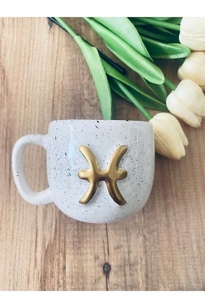 vira shop Stylish Design - Ceramic Pisces Mug 200 Ml Handmade