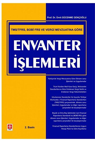 Ekin Basım Yayın Envanter İşlemleri   TMS TFRS BOBİ ve Veri Mevzuatına Göre