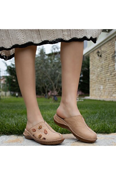 CONSUELO Orthopedic Leather Women's Sabo Slippers - 10307