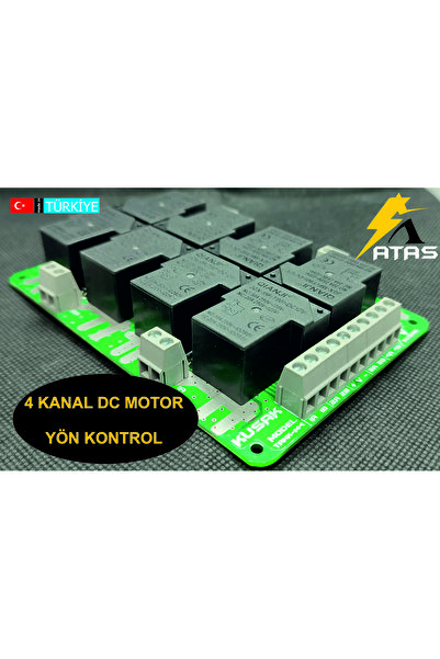 ATAŞ DC MOTOR Yön Kontrol Devresi / 4 Kanal / 12V ve 24V