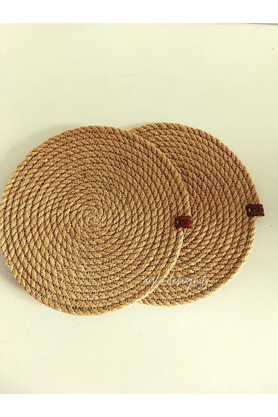 Yektayla Handmade 2-Piece 20 Cm Trivet, Pan Base, Teapot Base, Cup Base