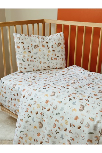 Pithy سرير أطفال بوهو، سرير بارك، غطاء لحاف 100x150 - طقم ملاءات 60x120، قطن ...