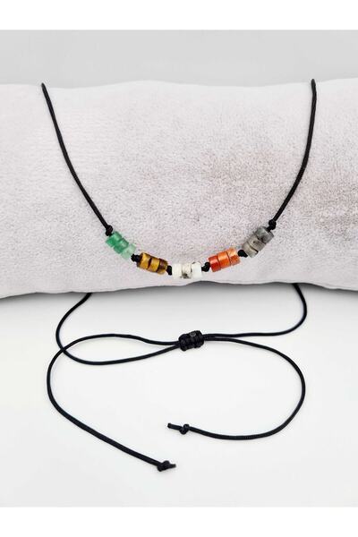 GÜMÜŞTEL EL SANATLARI قلادة من الحجر الطبيعي الأصلي المعتمد بتصميم أفينتورين ...