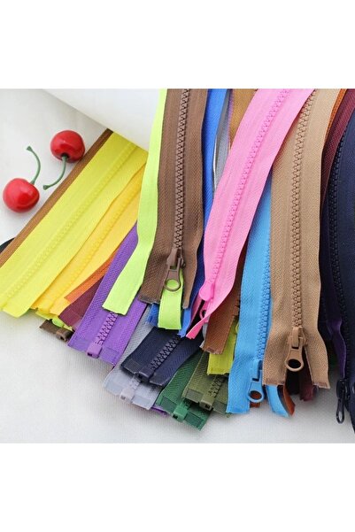 e tuhafiye 5 bucăți fermoar colorat cu dinți de os (30-35 cm)