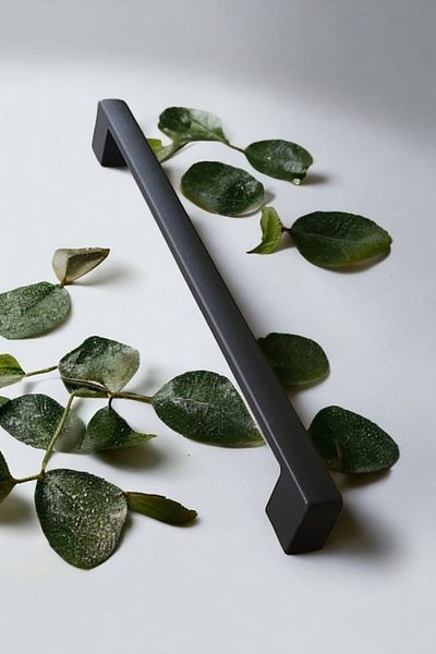 ABERTİCARET 1. Pod metalic de calitate 128 mm (12,8 cm) negru mat vopsea cuptor sertar dulap mâner mobilă