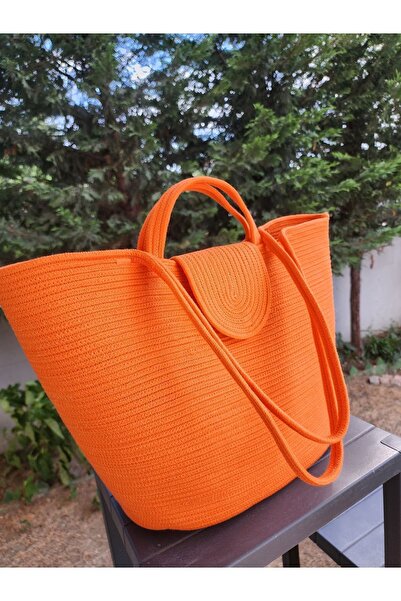 Yektayla حقيبة كتف للشاطئ مصنوعة يدويًا من القش