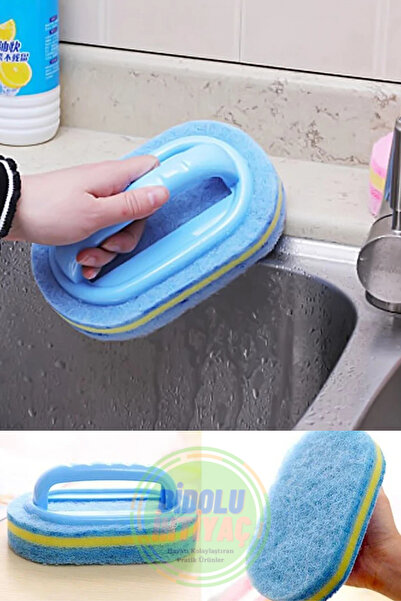 bluvex Lavabo Ovma Süngeri Bulaşık Süngeri Duşa Kabin Süngeri 3 Katlı Dayanık...