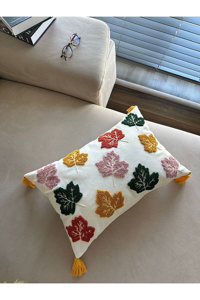 en gözde home Rectangular Sheath - Punch Embroidered and Dirt Cushion
