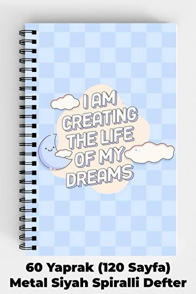 Anime Marketi دفتر ملاحظات ذو غلاف صلب مقاس A5 مع تصميم عبارة تحفيزية 120 صفحة