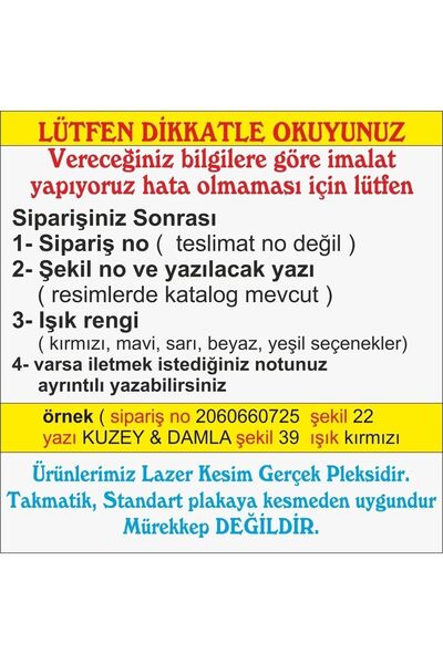 kuzutech Işıklı Plakalık Krom Görünümlü - Gerçek Pleksi Lazer Kesim Ön Arka Için