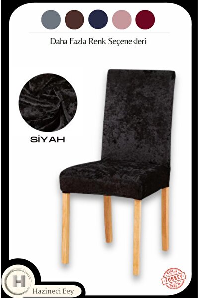 Hazineci Bey Kadife Sandalye Kılıfı Yıkanabilir Ipek Esnek Ve Lastikli Sandalye Örtüsü