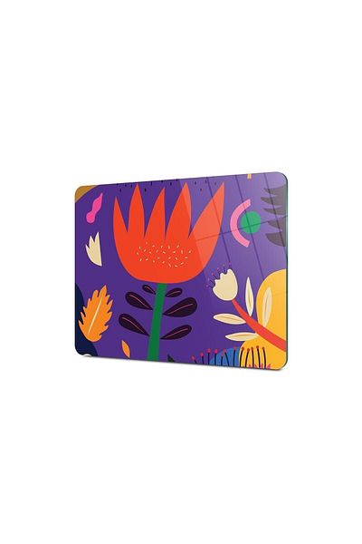 Decovetro 30x40 Cm Flower Patterned Glass Cutting and Presentation Table
