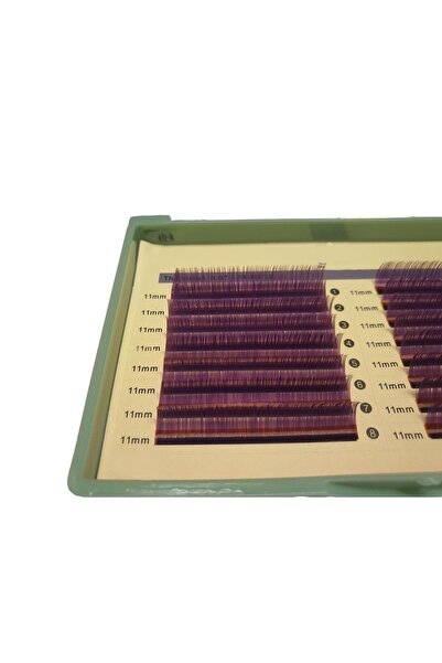 Lashlusion Renkli Doğal Ipek Kirpik 0,07cc Mor 11mm