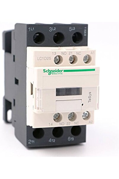SCHNEIDER LC1D25M7 25A (11 KW) 220VAC Bobinli Trifaze Güç Kontaktörü SCHNEIDER