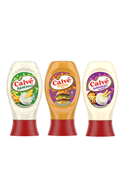 Calve Burger Sos 245g + Sarımsaklı Mayonez 245g + Ranch Sos 245g