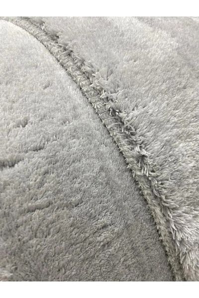 Sarar Light Gray Non-slip Base Bathroom Mat Set - Set of 2 (60x100/40x60)