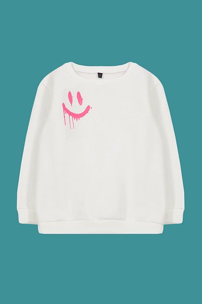 TRENDYOLKIDS Chlapecká bavlněná mikina s potiskem na zádech - Crew Neck Tkdaw25Sw00015