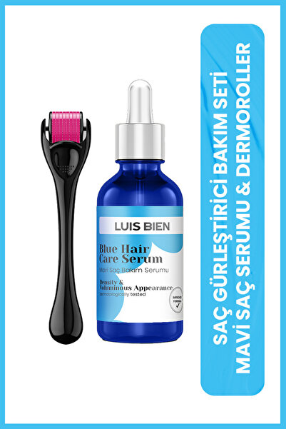 Luis Bien Mavi Saç Serum Dermaroller Bakım Seti |  30 ml