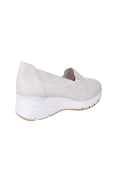 Mammamia D24ya-3665 Bej Kadın Deri Ayakkabı