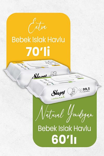 Sleepy Wet Towel Natural Newborn 60's and Extra Baby 70's