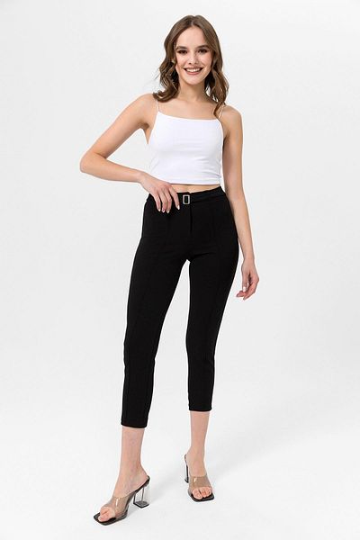ŞİMAL Skinny Leg Women's Trousers - with Grass and Buckle Detail, Model 245101