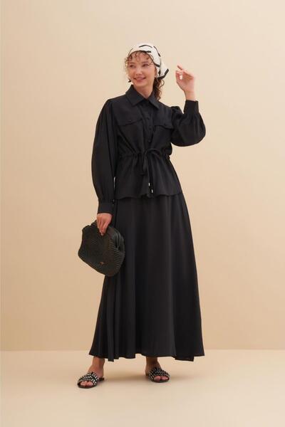 FUSHYA Skirted Suit - Pocket Detailed and Gathered