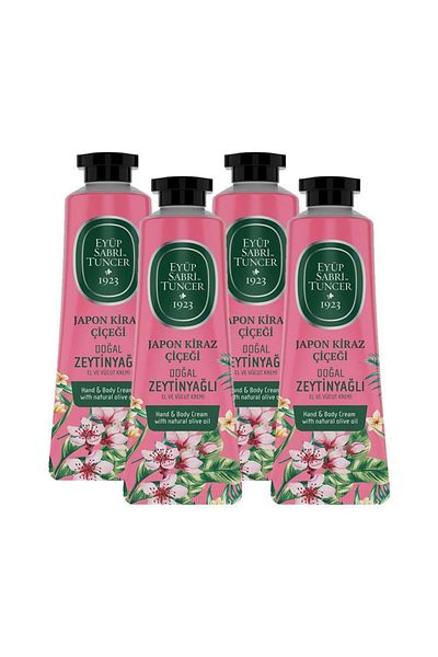 Eyüp Sabri Tuncer Japanese Cherry Blossom Hand and Body Cream - 50 ml x 4