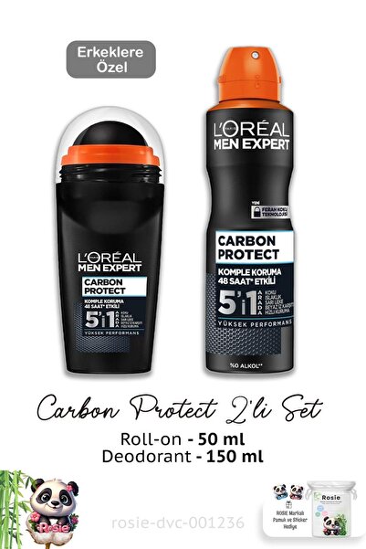 L'Oreal Paris Loreal Men Expert Carbon Protect Roll-on 50 ml, Deodorant 150 m...