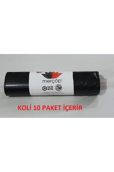 MERÇÖP Hantal Special Shoot Garbage Bag 50 Pieces Handle