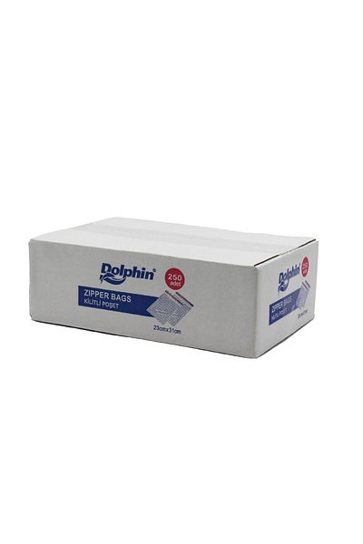 Dolphin 23*31 Cm Ziplock Bag Box - 2*pk:125 Pieces = 250 Pieces