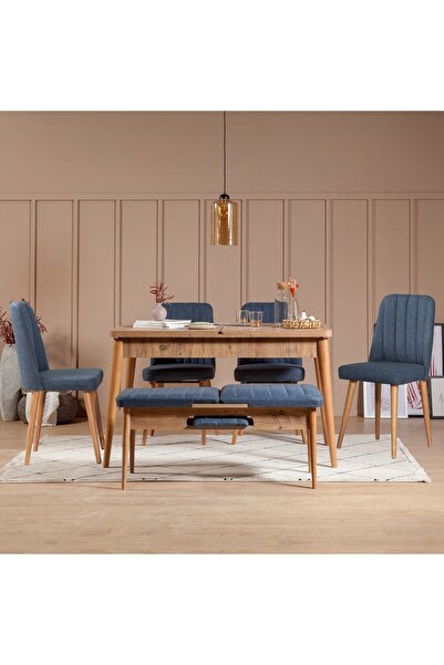REYSA MOBİLYA Sembol Large Mutfak Masa Takımı Atlantik Lacivert