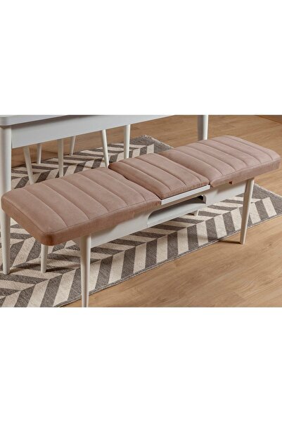 REYSA MOBİLYA Sembol Bench Beyaz Taş