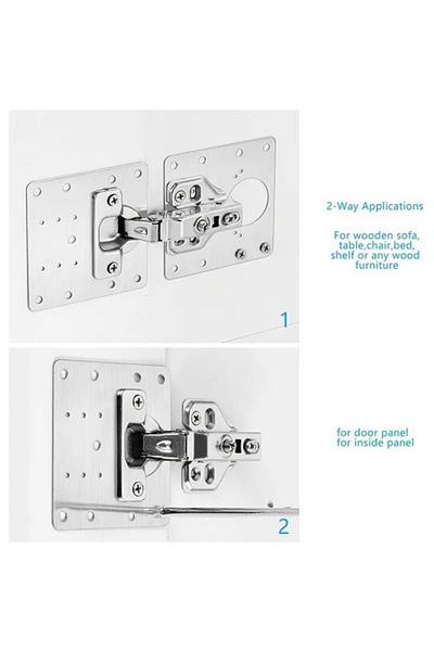 PERİBOİA Periboia Stainless Steel Hinge Repair Plate