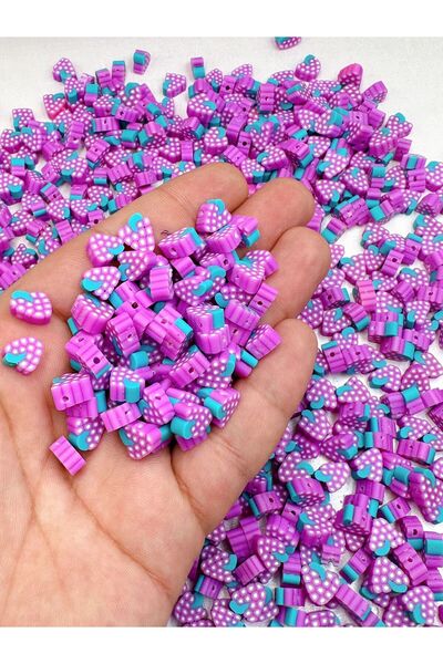 Ebruli Boncuk Mărgele Fimo de 10 mm cu mărgele de fructe de struguri - 100 buc.