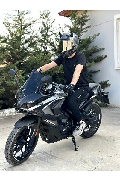 Butik Motor & Motosiklet Siyah Şeytan Boynuzu Kask Dış Aksesuar