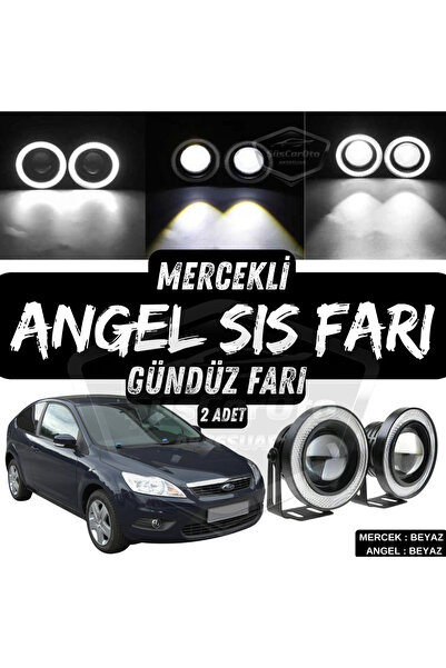 ŞüsCarOto Aksesuar Ford Focus 2.5 2009-2011 Uyumlu Mercekli Angel Sis Farı Me...