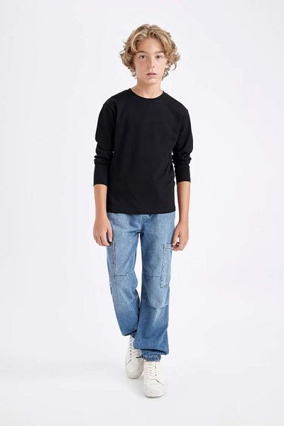 DeFacto K1686A6/BK81 Defacto Boy Sweat NEGRU