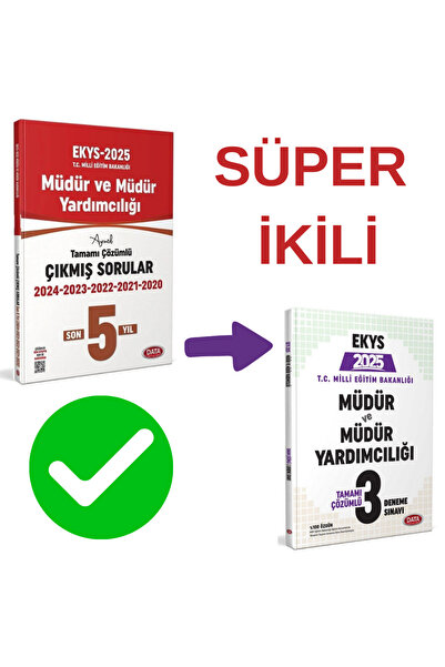 Data Yayınları 2025 MEB EKYS Müdür ve Müdür Yardımcılığı 5 Yıl Çıkmış Sorular...