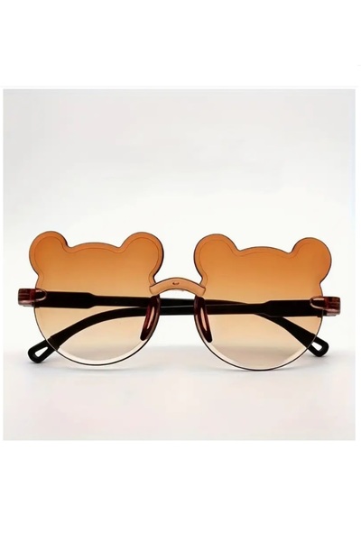 Game Bear Colorful Fashion Trend Cute Glasses - Brown