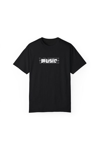 LUXORD Μαύρο Unisex Basic T-Shirt - Κείμενο τυπωμένο