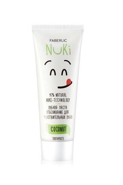 Faberlic Toothpaste Nuki Line with Coconut Oil «Whitening for Sensitive Teeth»