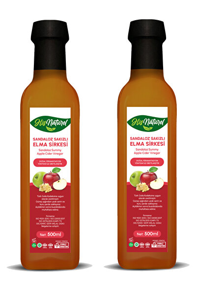His Natural Sandaloz Sakızlı Yeşil Elma Sirkesi Hızlı Toksin Attırıcı Doğal F...