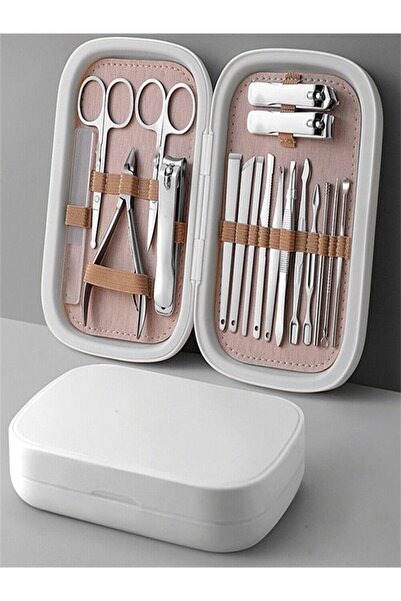 newnet 18 قطعة من الفولاذ المقاوم للصدأ مانيكير وباديكير مجموعة العناية بالقد...